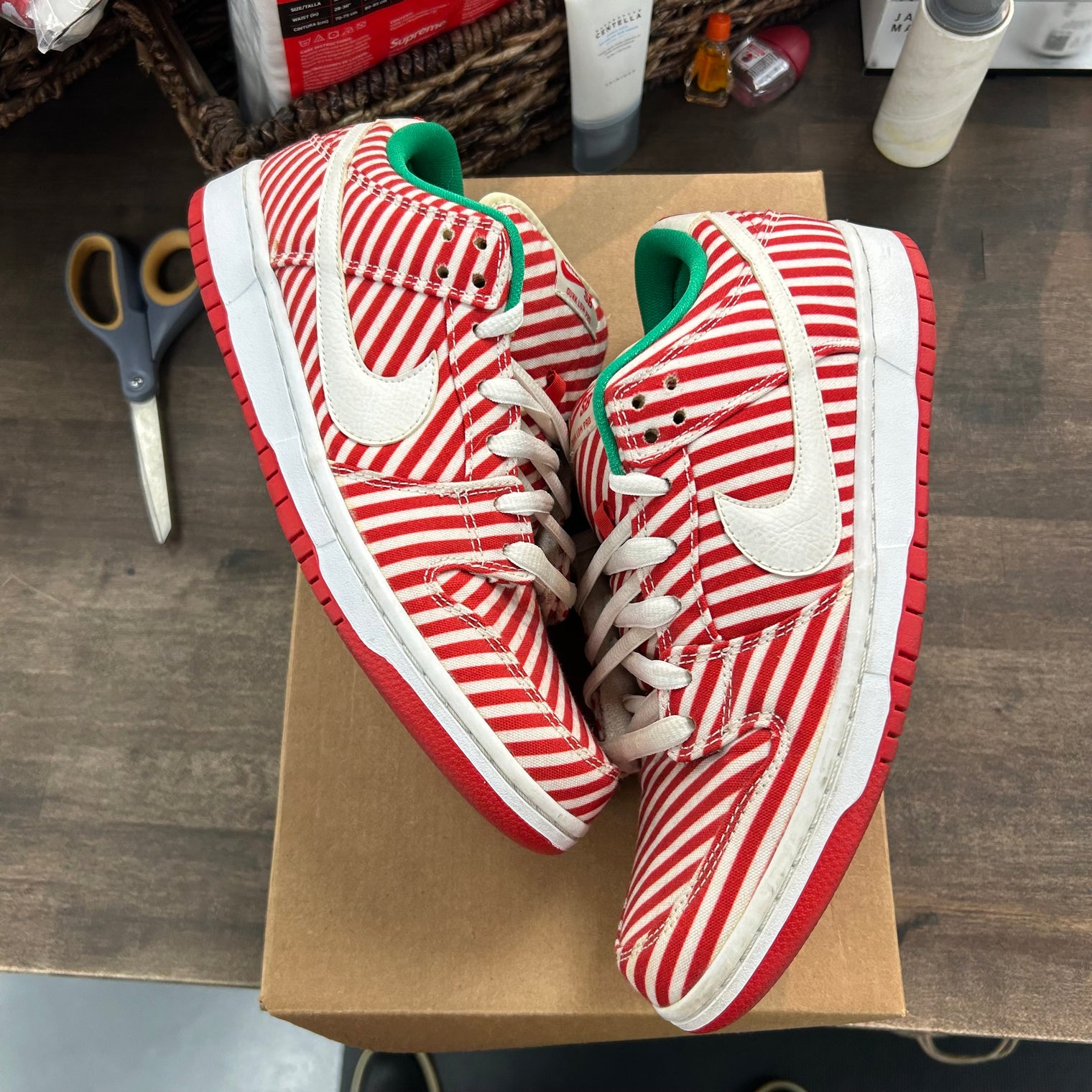 Candy Cane SB Dunk Low (USED,No Box)