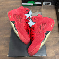 Red Suede Jordan 5 (Used,No Box)