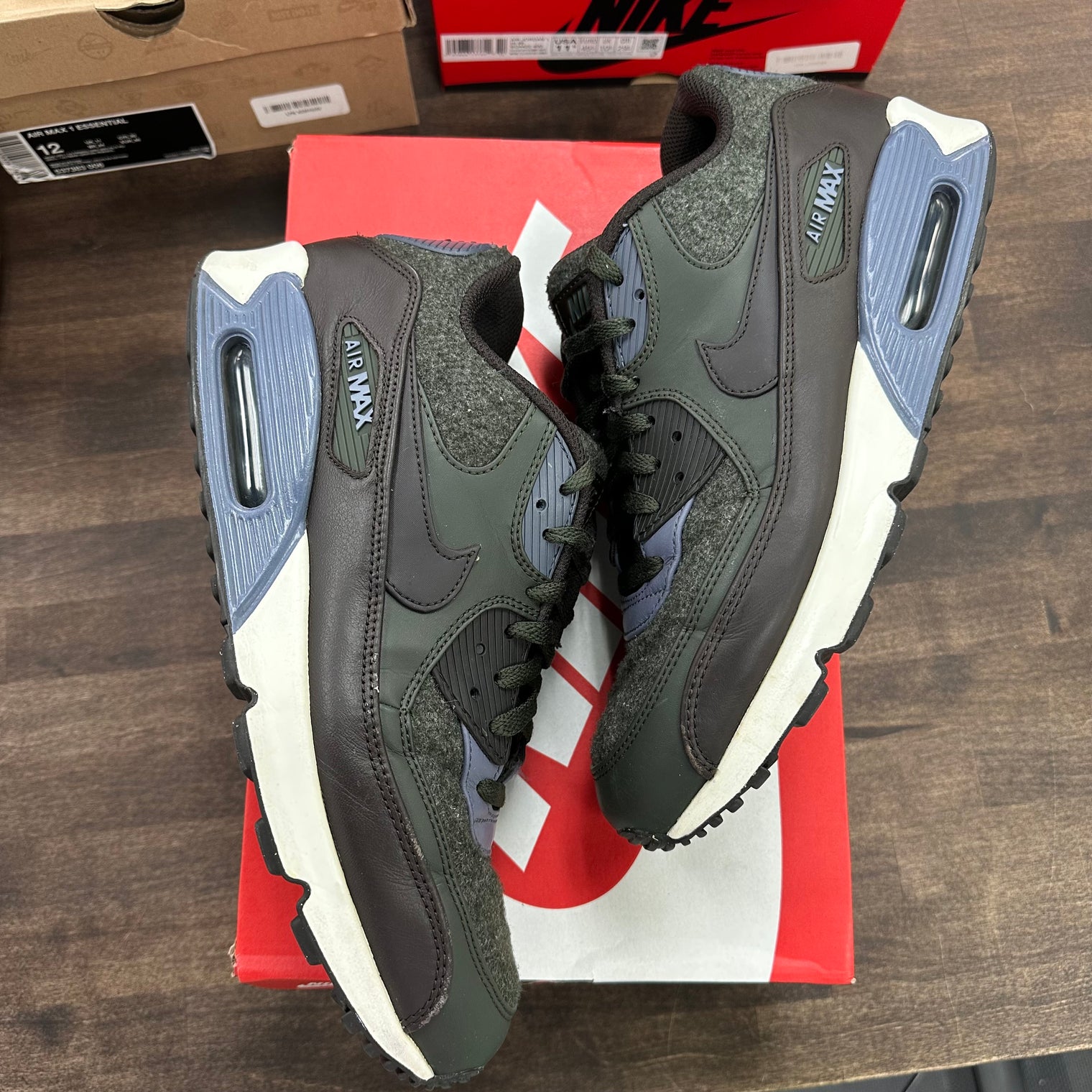 Wool Sequoia Nike Air Max 90 (USED, Replacement Box)