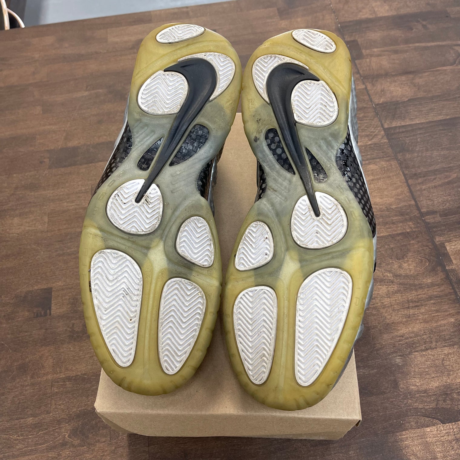 Nike Foamposite Silver Surfer (USED NO BOX NO INSOLES)