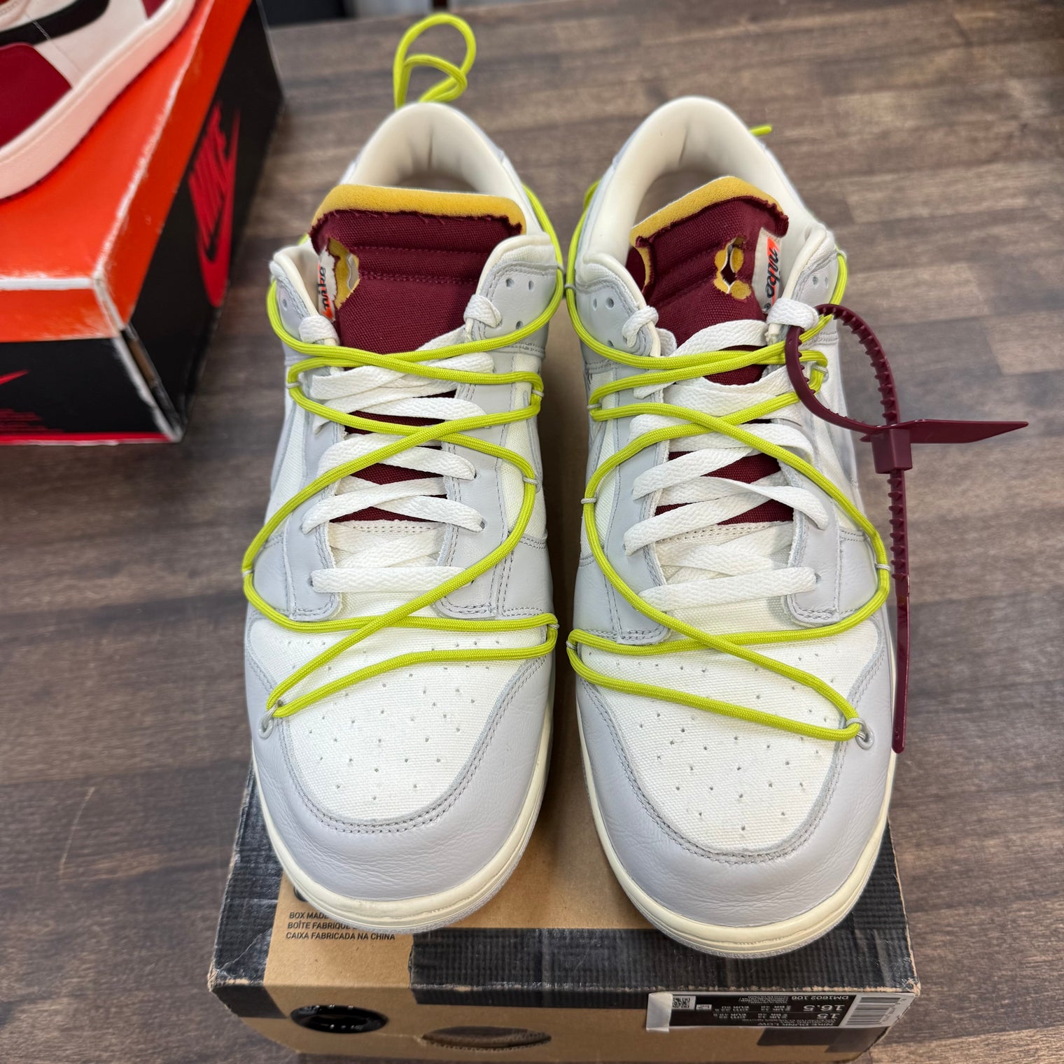 Off-White Lot 3 of 50 Dunk Low (USED, No Lid)