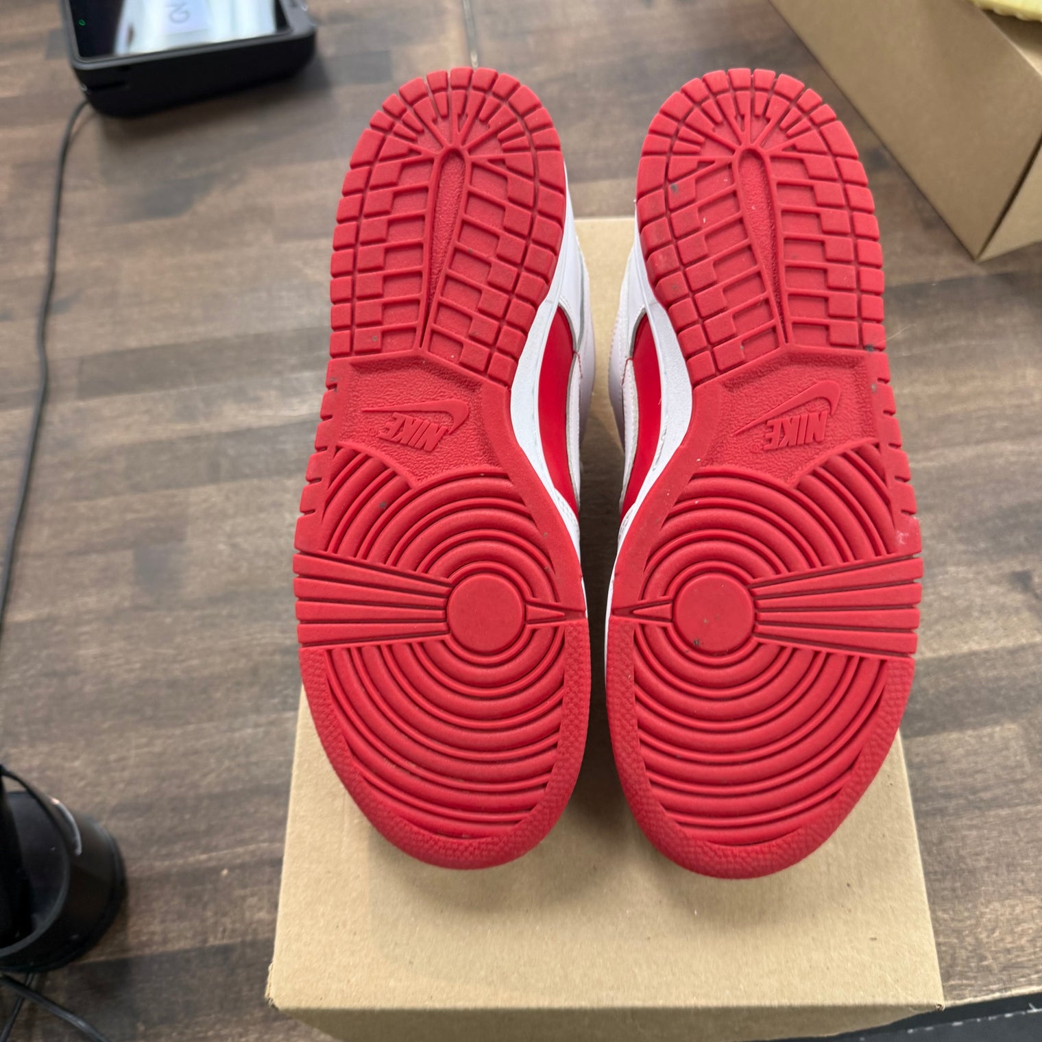 Championship Red Nike Dunk Low (GS) (USED, No Box)