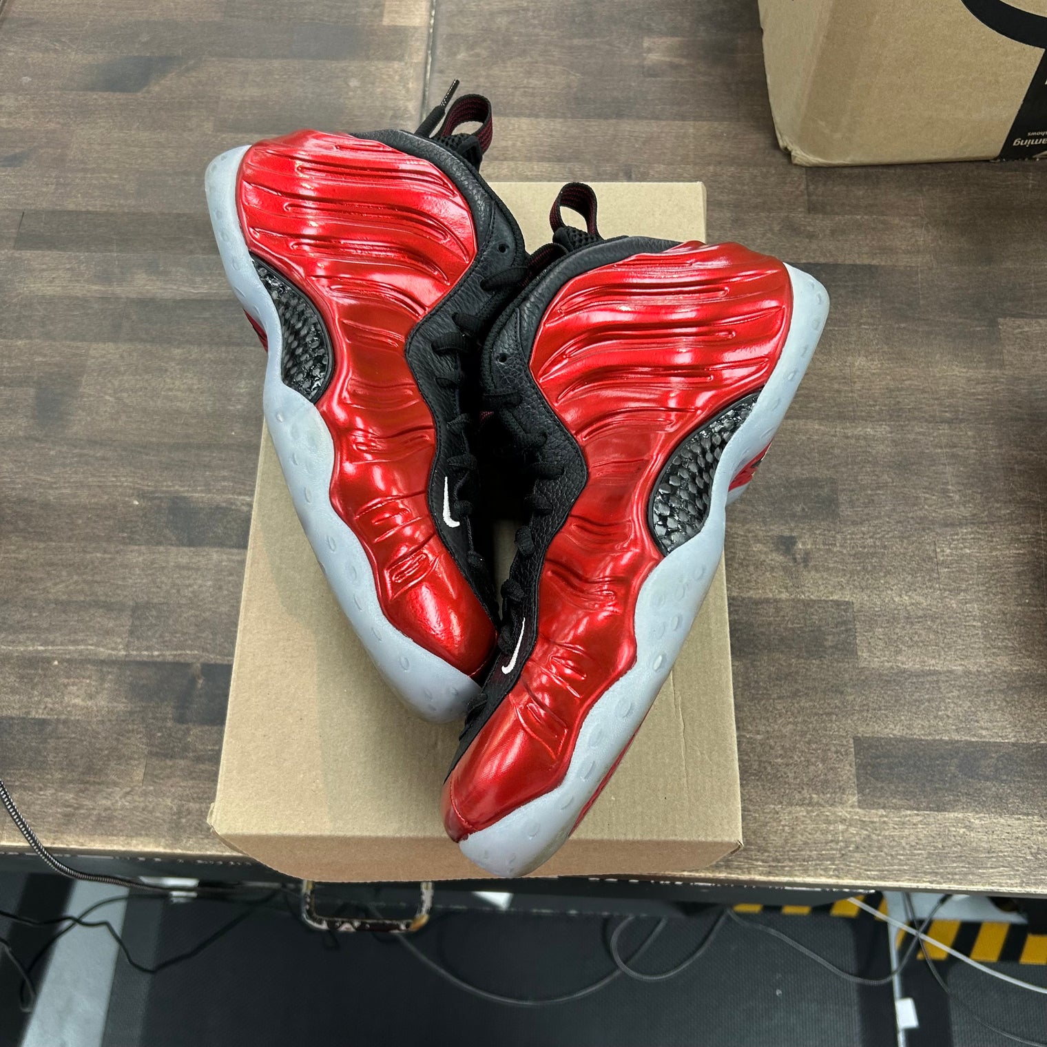 Nike Air Foamposite One Metallic Red (2023) (US 9.5) (USED, No Box)