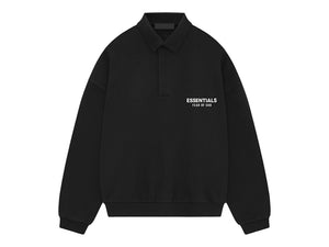 Fear of God Essentials Fleece Polo (FW24) Black