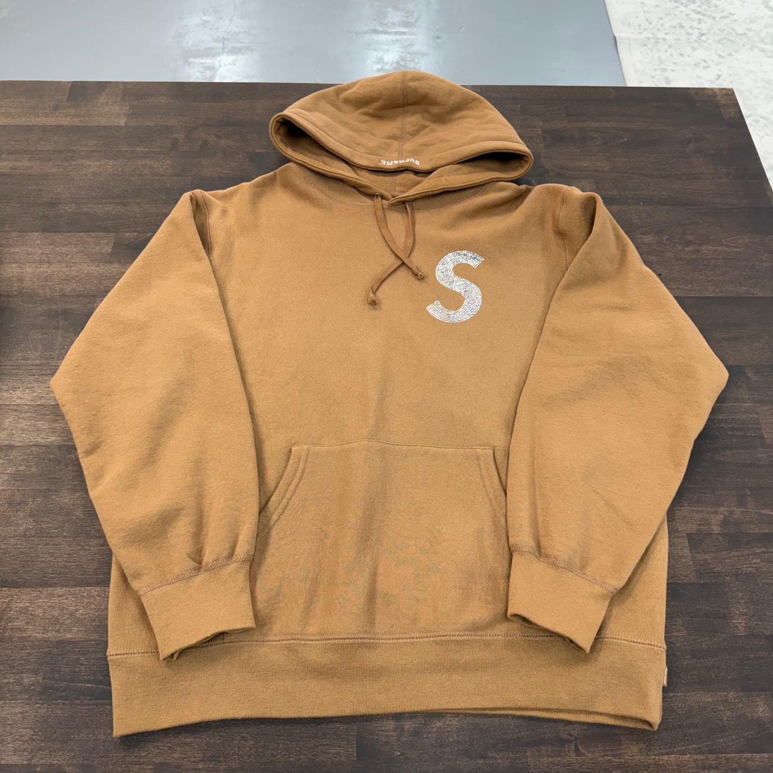 Supreme Swarovski Hoodie Brown (USED)