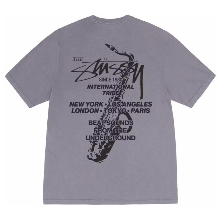 Stussy Beat Sounds Pigment Dyed Tee Purple