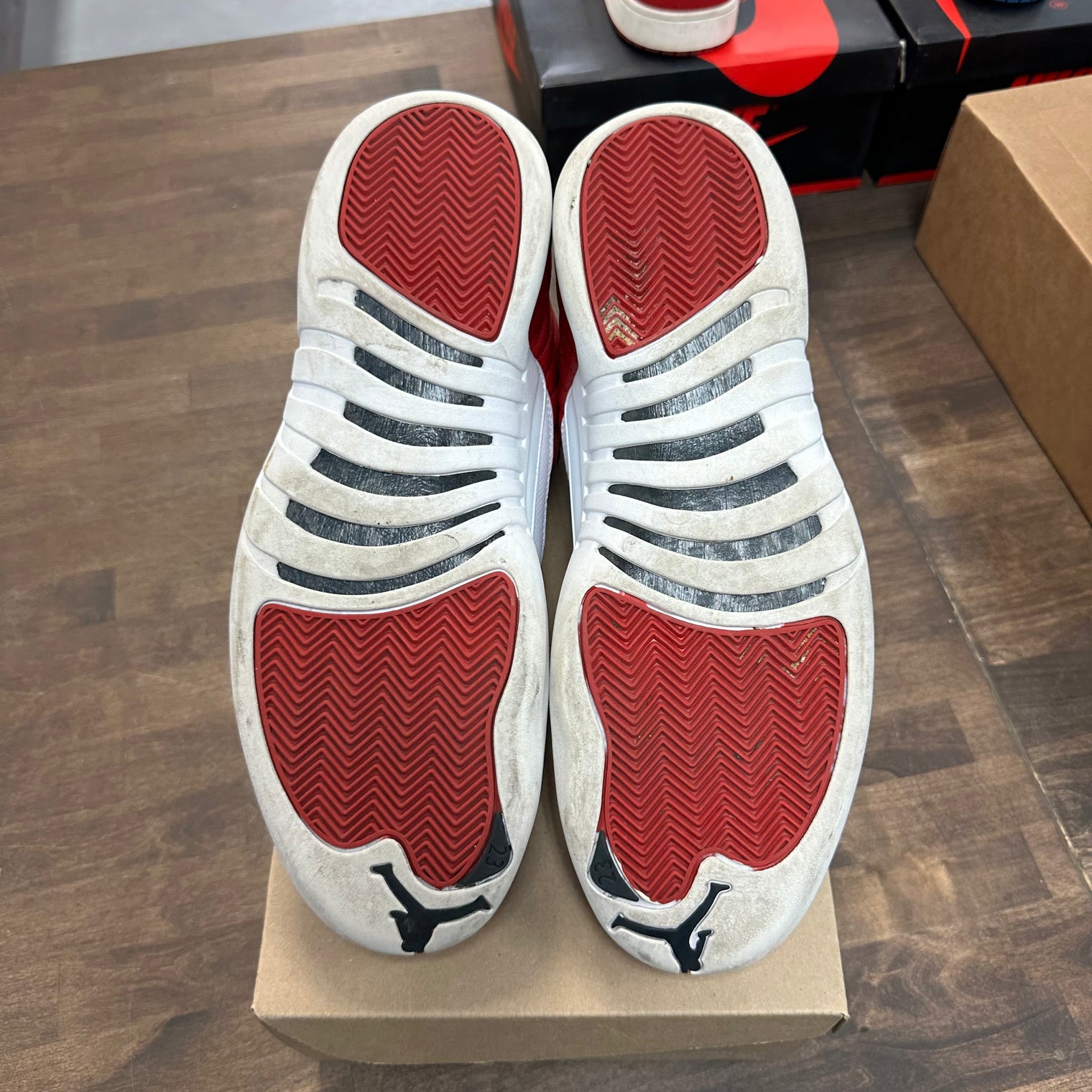 Gym Red White Jordan 12 (USED,No Box)