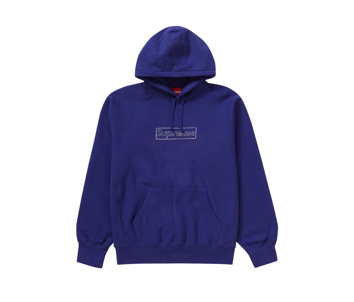 Supreme Kaws Chalk Box Logo Hoodie Navy