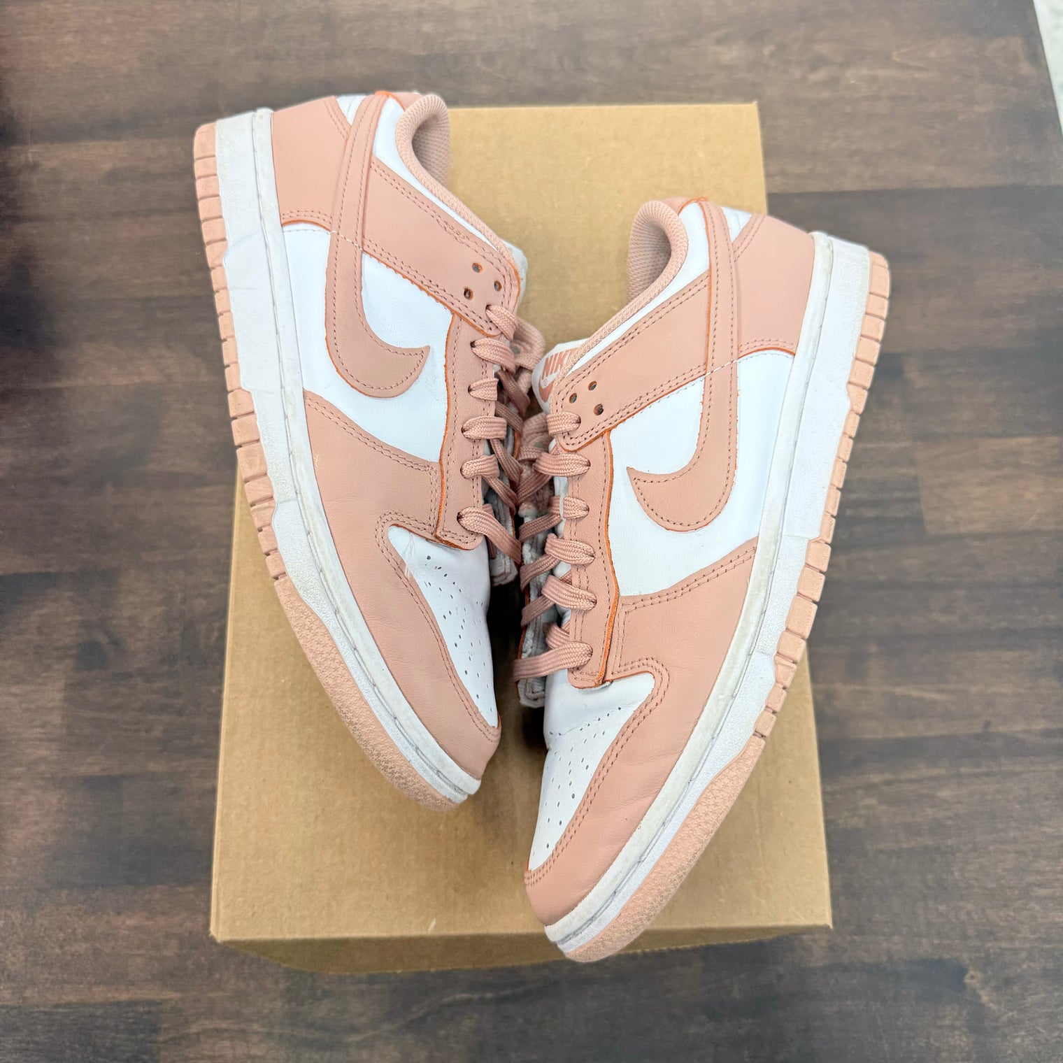 (W) Rose Whisper Nike Dunk Low (USED, No Box)