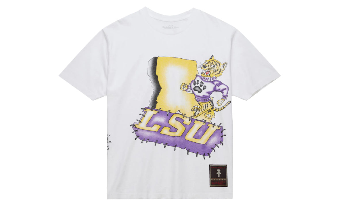 Travis Scott Mitchell & Ness LSU Tigers Tee White