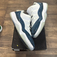 Navy Snakeskin Jordan 11 Low (USED)