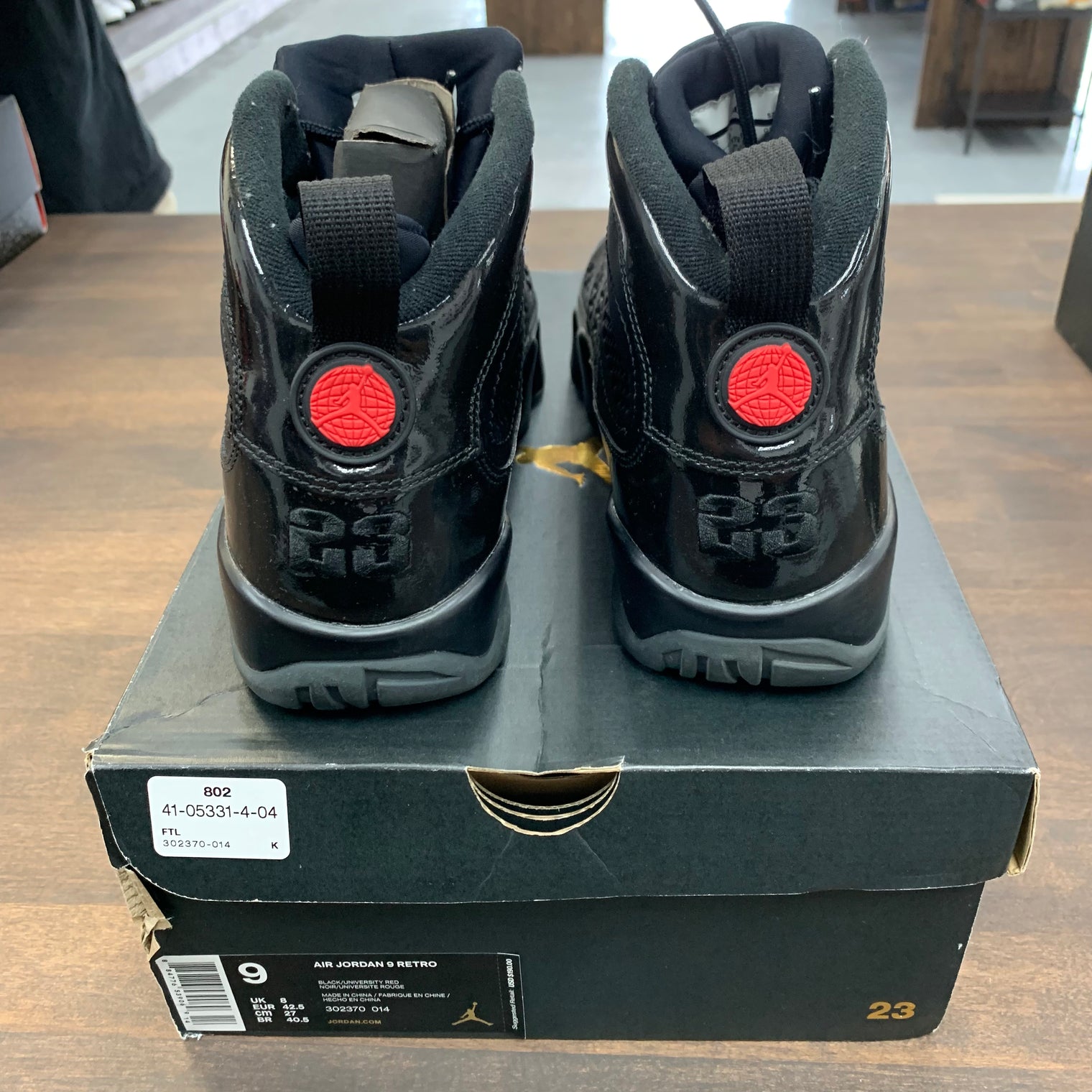 Air Jordan 9 Bred Patent (USED)