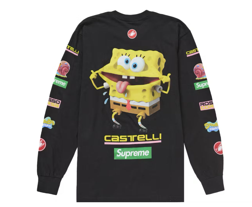 SpongeBob Supreme Castelli Racing L/S Tee Black