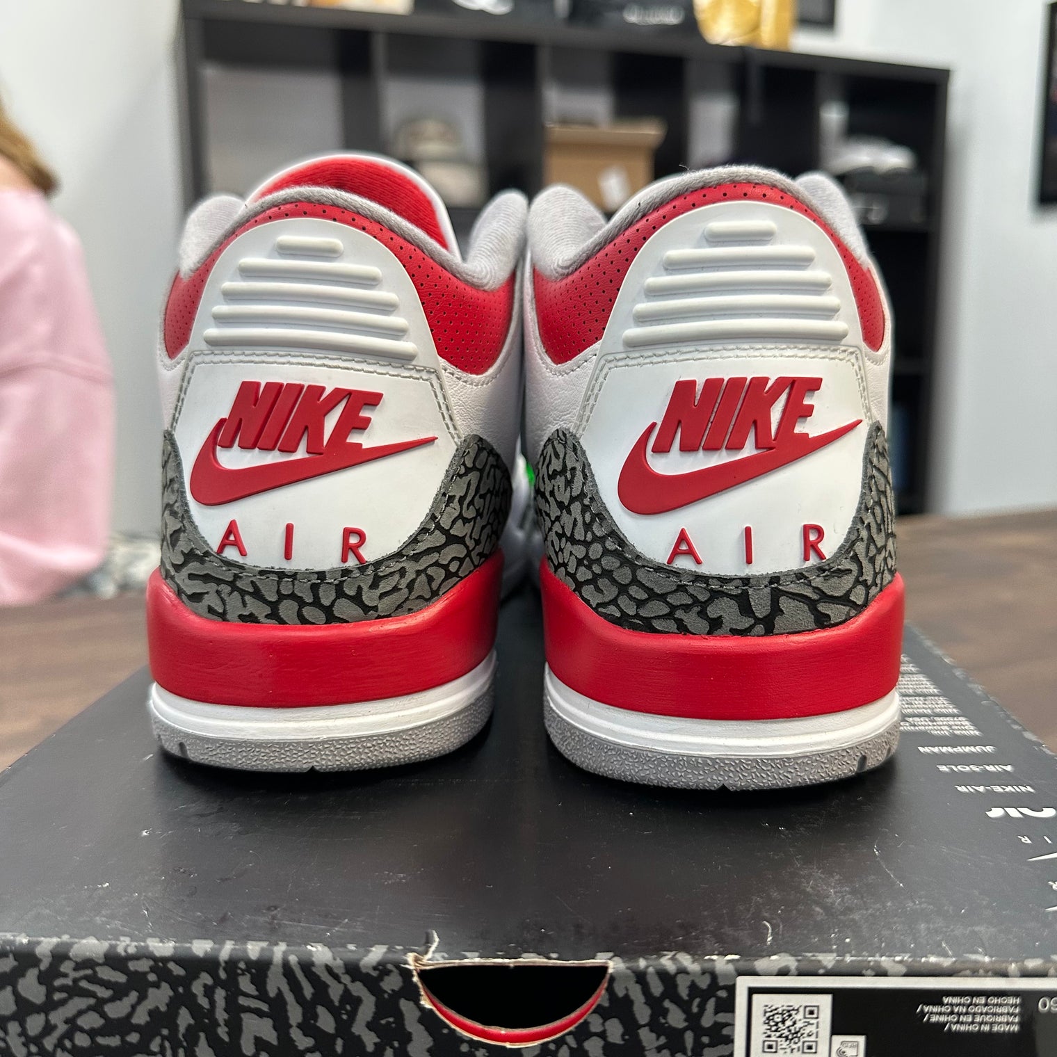 Fire Red Jordan 3 (USED, No Box Top)