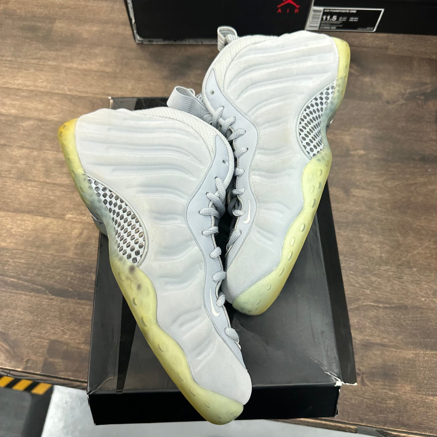 Wolf Grey Suede Foamposite One (USED)