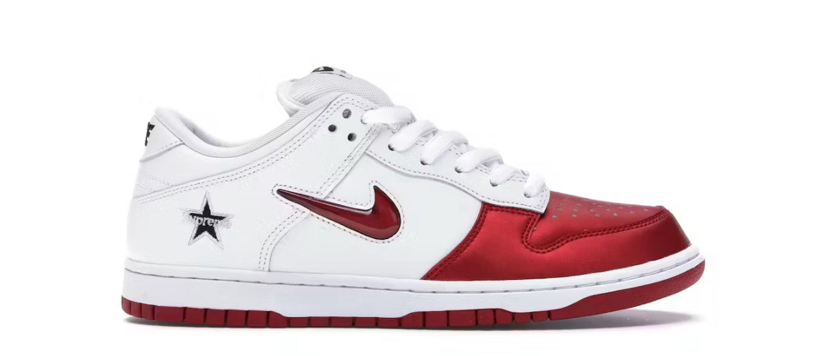 Varsity Red Supreme Nike SB Dunk Low Jewel (NO BOX)