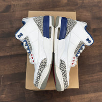True Blue Jordan 3 Retro (USED,NO BOX)