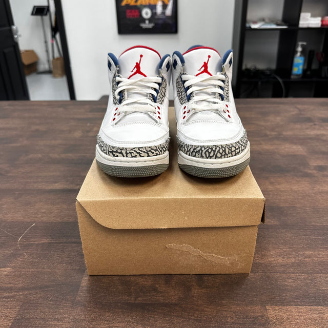 True Blue Jordan 3 Retro (USED,NO BOX)