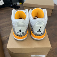 (W) Laser Orange Jordan 3 (USED,No Box)