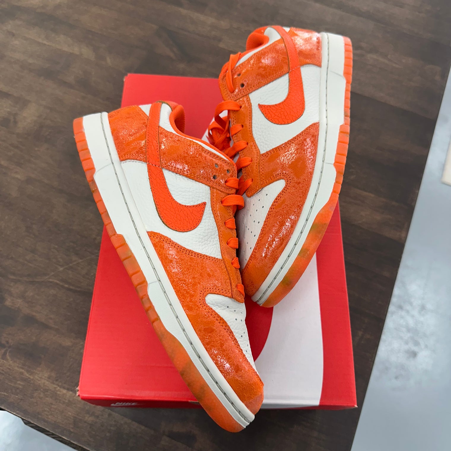 Cracked Orange Dunk Low (W) (USED)