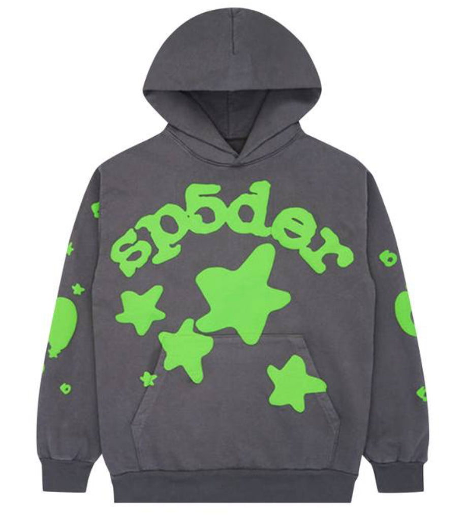 Sp5der Beluga Hoodie Slate Grey Green