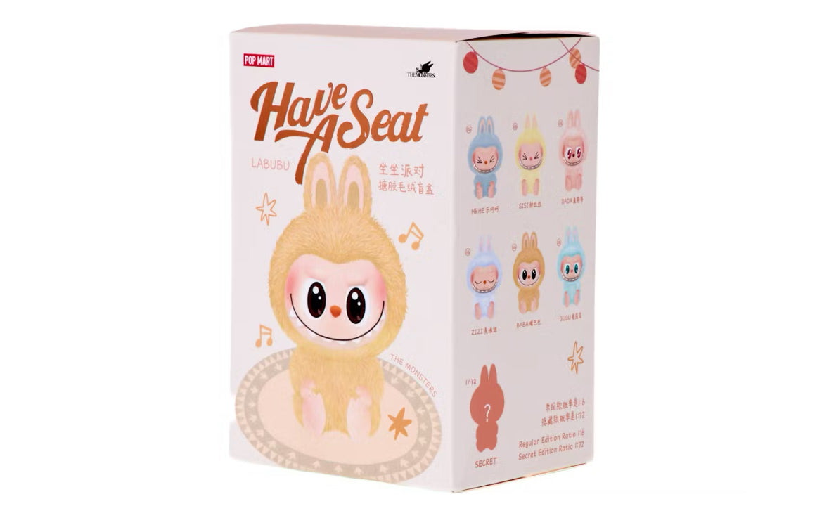 Pop Mart Labubu The Monsters Have a Seat Plush Vinyl Single Blind Box