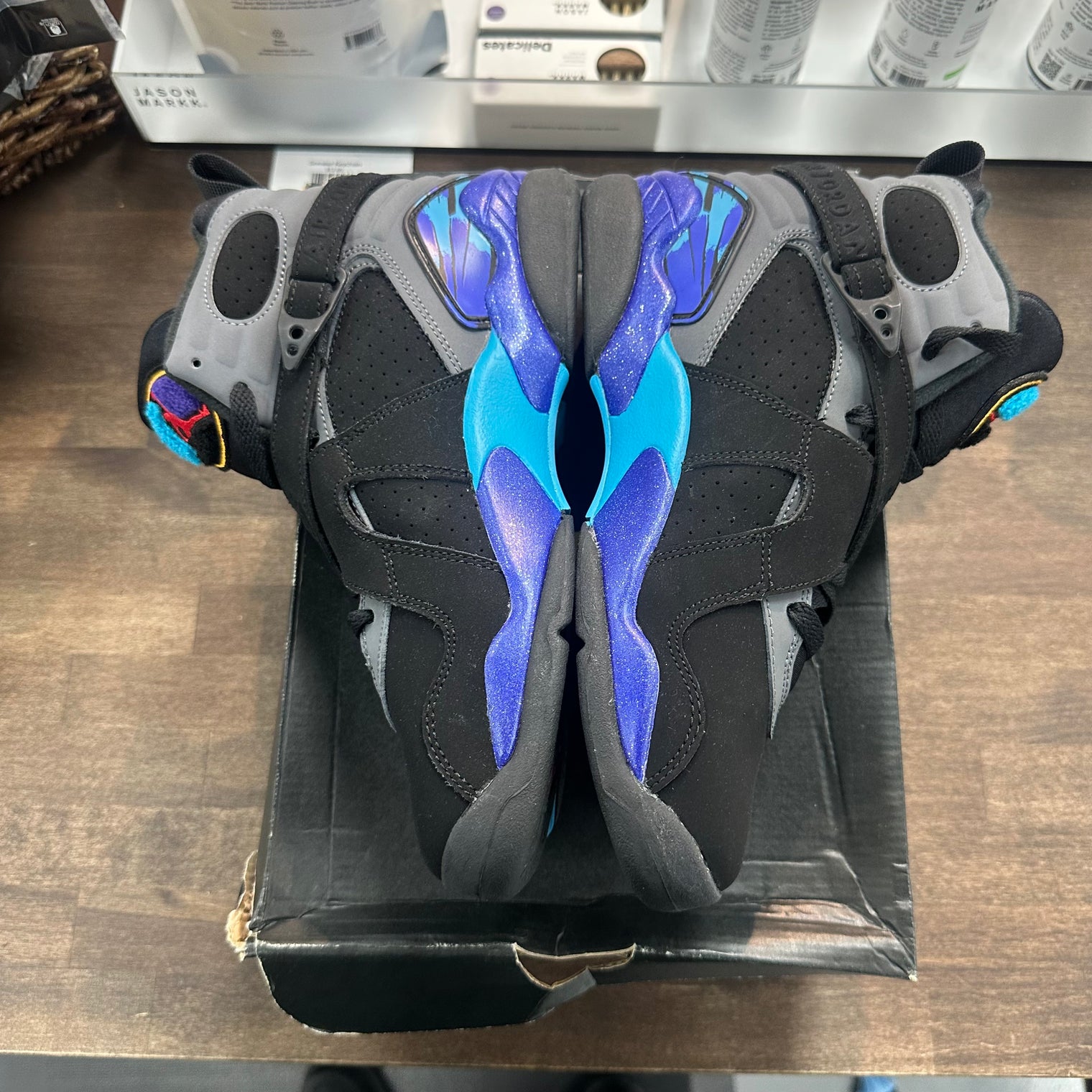 (GS) Aqua Jordan 8 (Damaged Box)