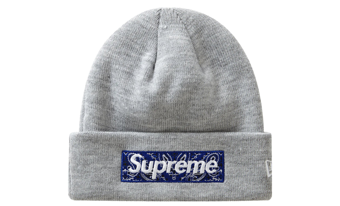 Supreme Bandana Box Logo Beanie Grey