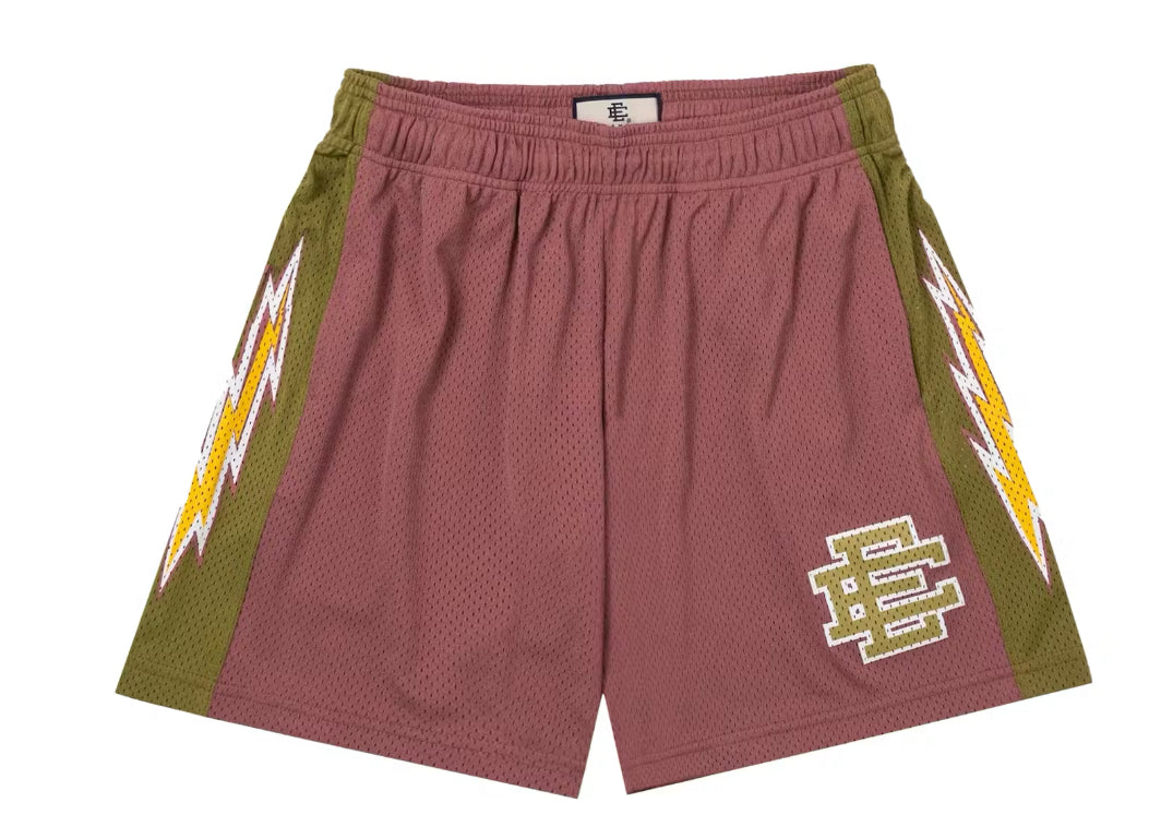 Eric Emanuel Moss Mauve Mesh Short