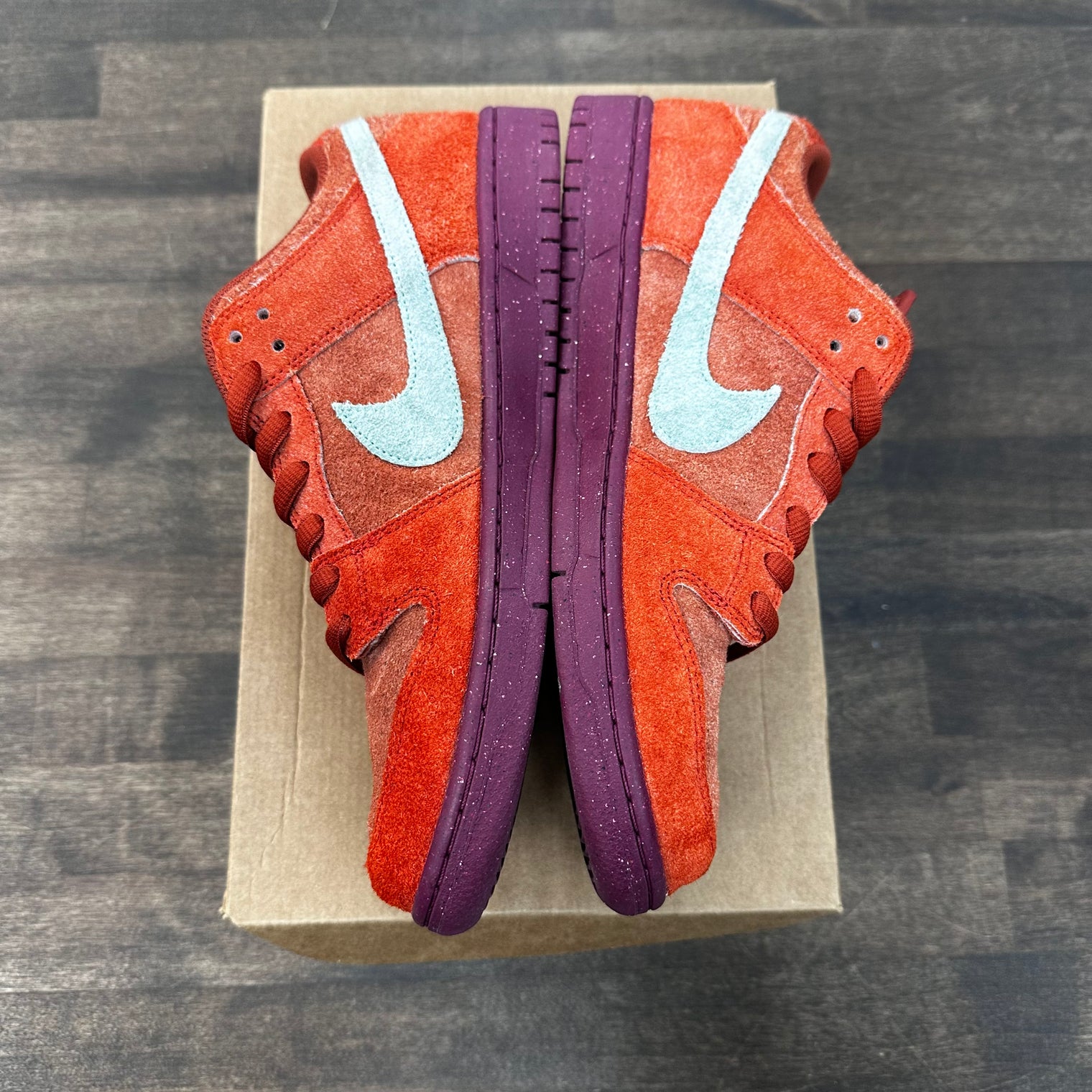 Mystic Red SB Dunk Low (USED, No Box)