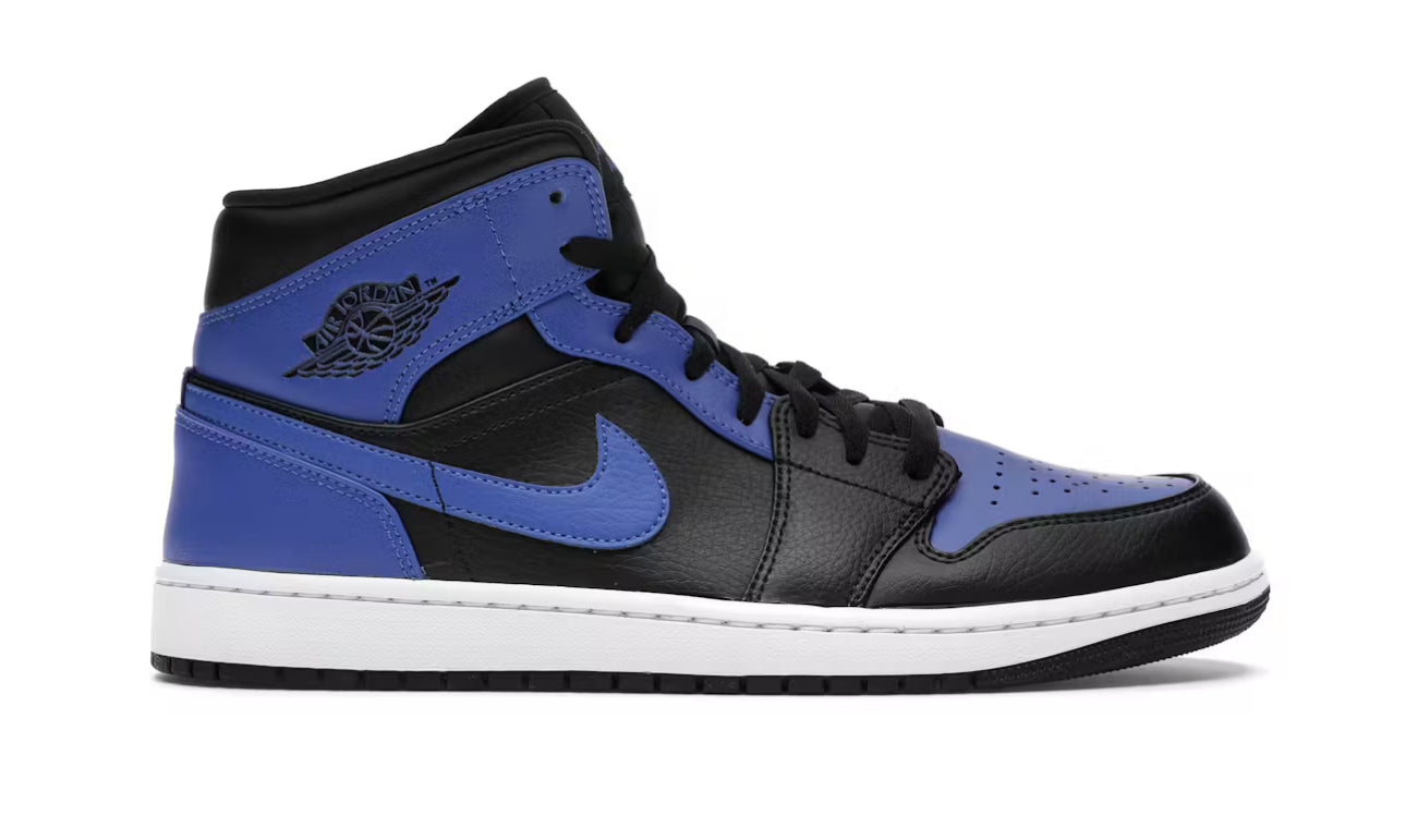 Jordan 1 Mid Hyper Royal Tumbled Leather