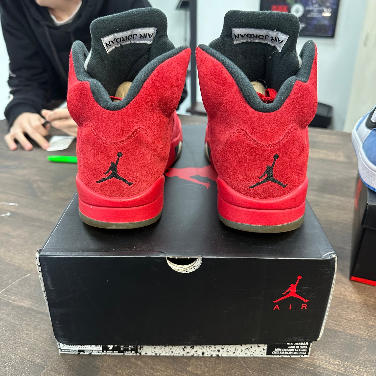 Red Suede Jordan 5 (USED)