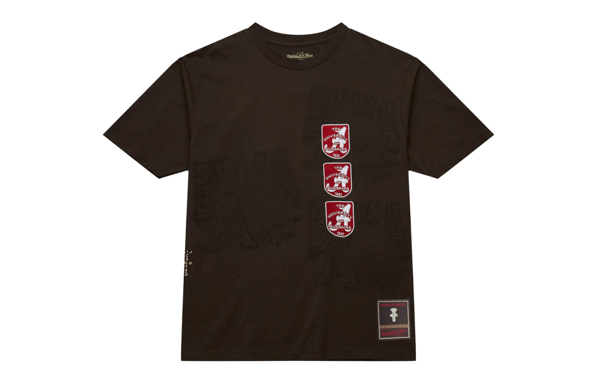 Travis Scott Mitchelle & Ness Alabama Tee Brown