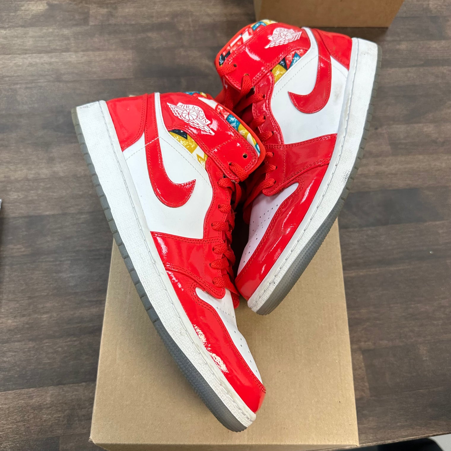 Barcelona Sweater Jordan 1 Mid (USED, No Box)