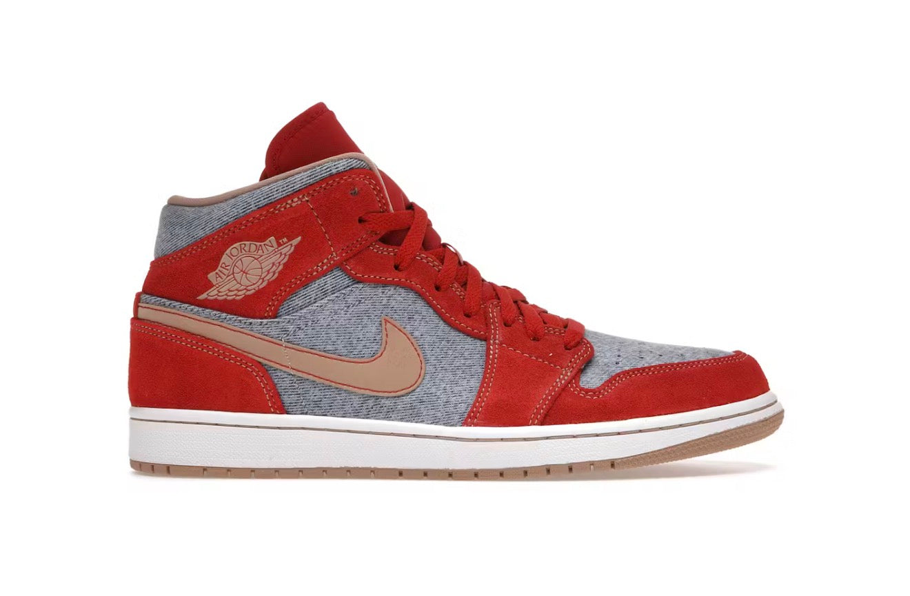 Denim Red Jordan 1 Mid