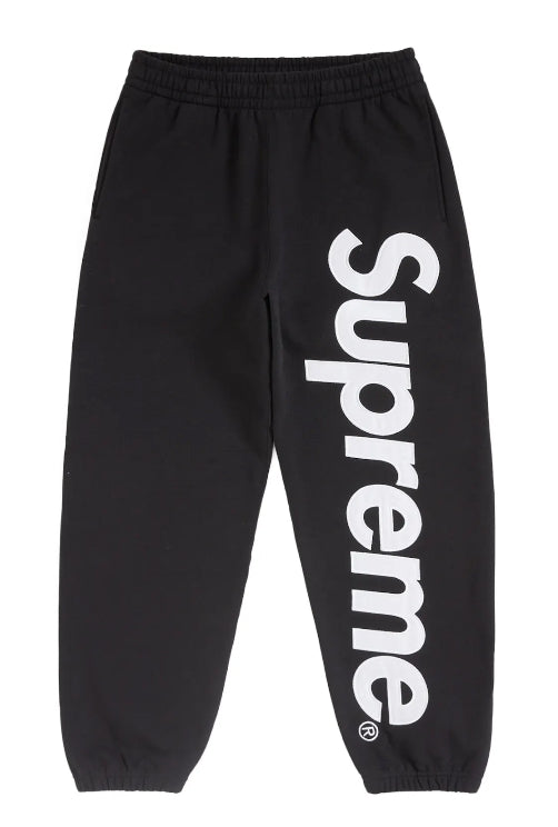 Supreme Satin Applique Logo Sweatpant Black (FW24)