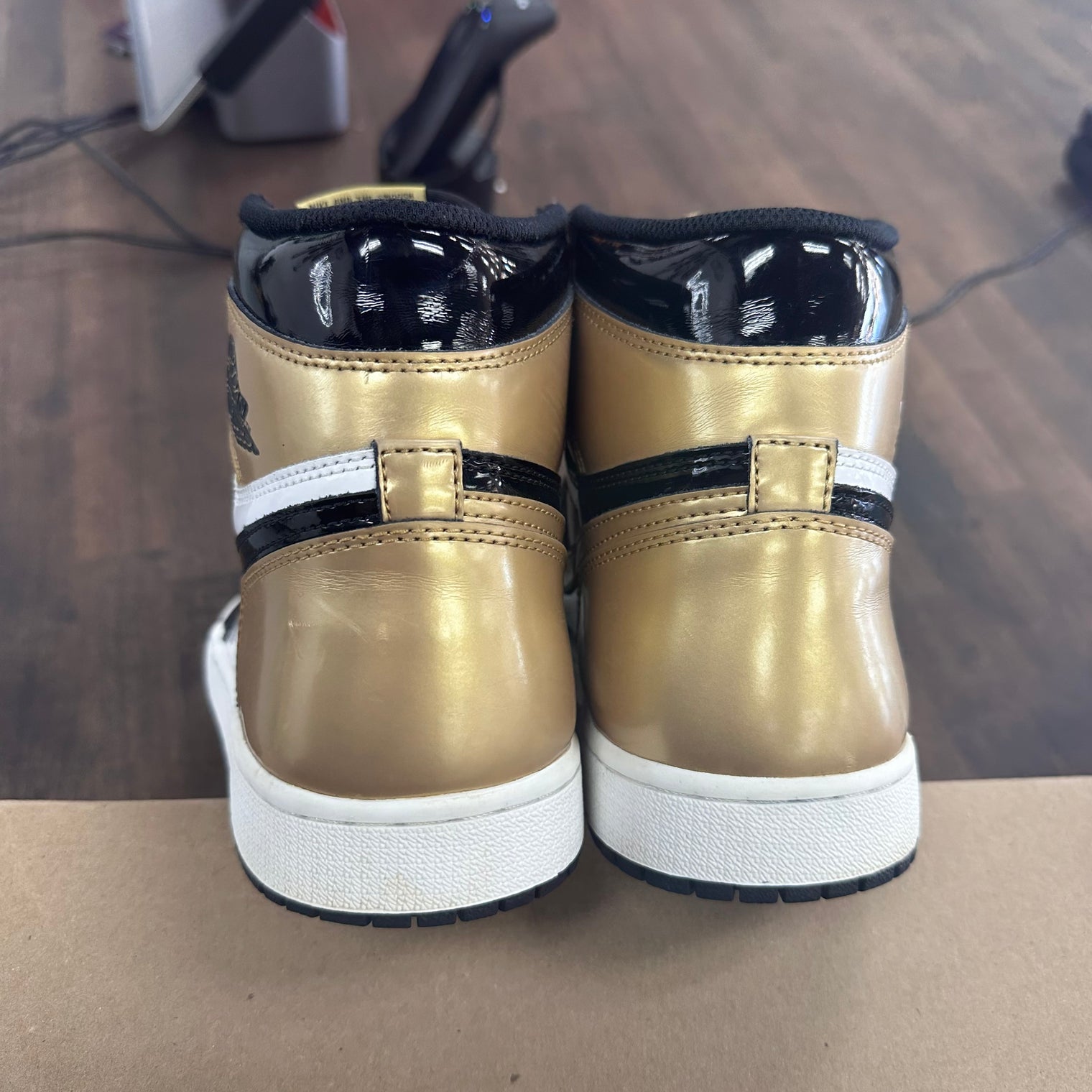 Patent Gold Toe Jordan 1 High (USED, No Box, No Insoles)