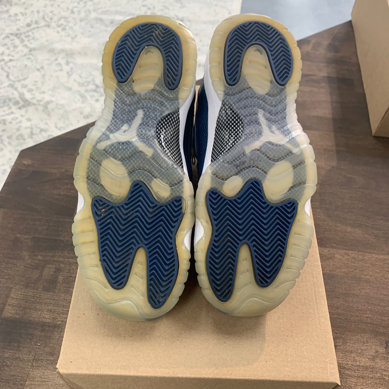 Navy Snakeskin Jordan 11 Low (USED,No Box)