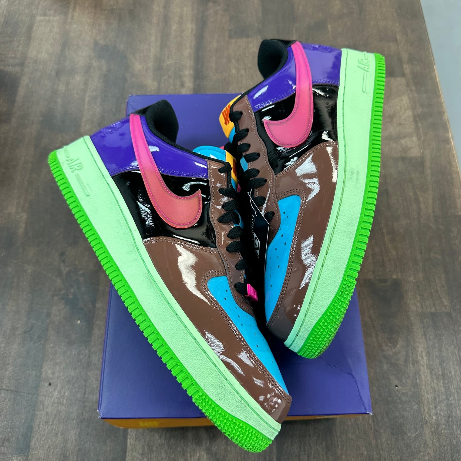 Undefeated Mutli-Patent Pink Prime Air Force 1 (USED)