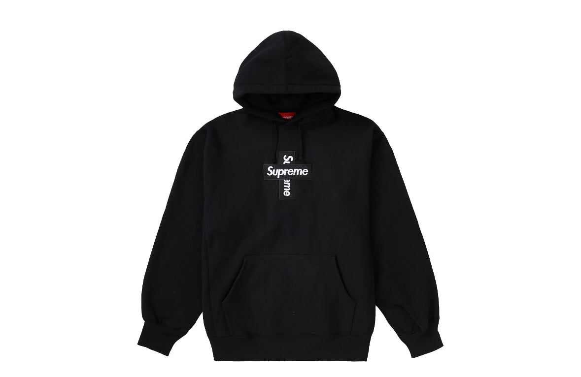 Supreme Cross Box Logo Hoodie Black