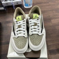 Neutral Olive Travis Scott Jordan 1 Low Golf (USED)