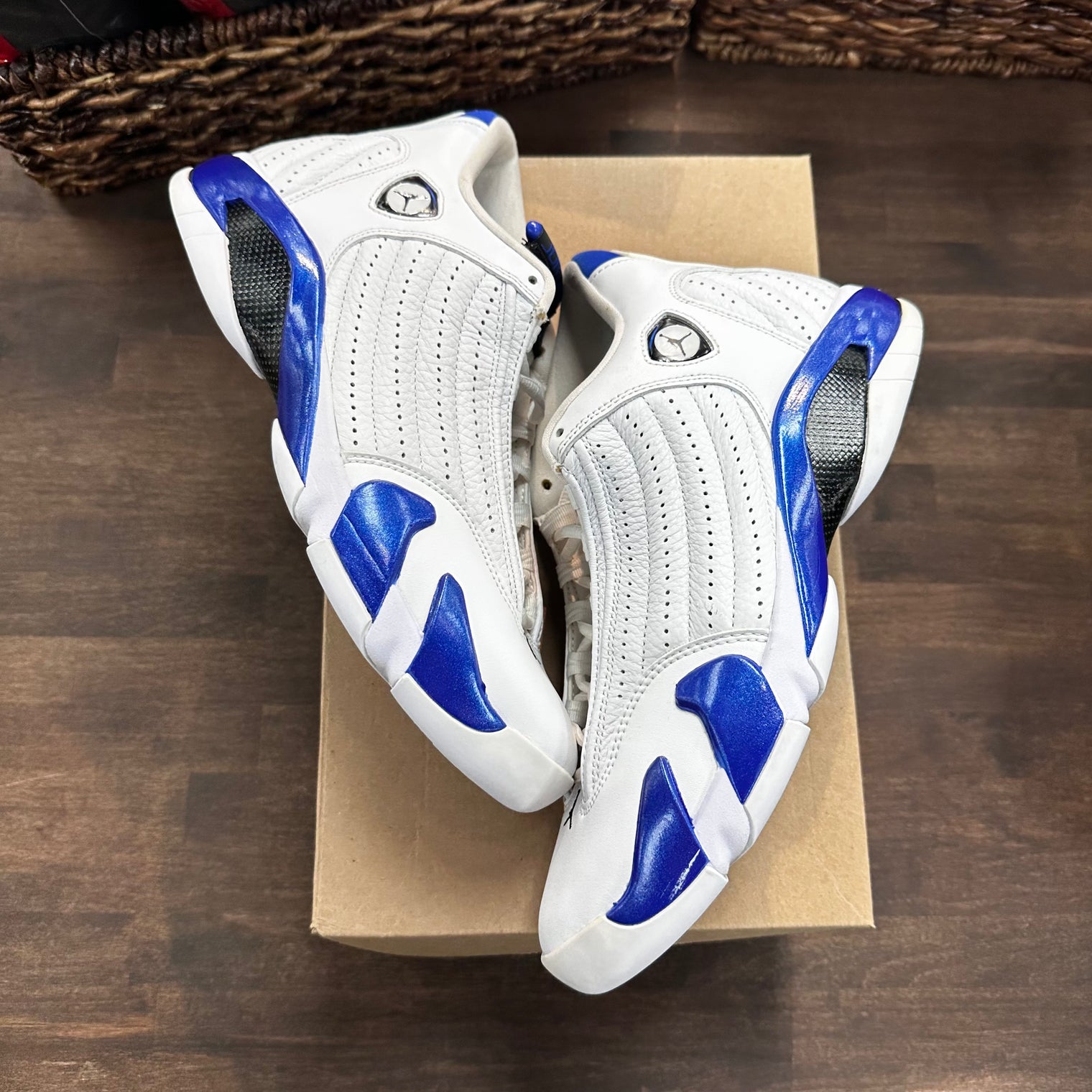 White Hyper Royal Jordan 14 (USED,No Box)