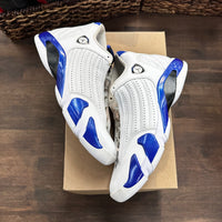 White Hyper Royal Jordan 14 (USED,No Box)