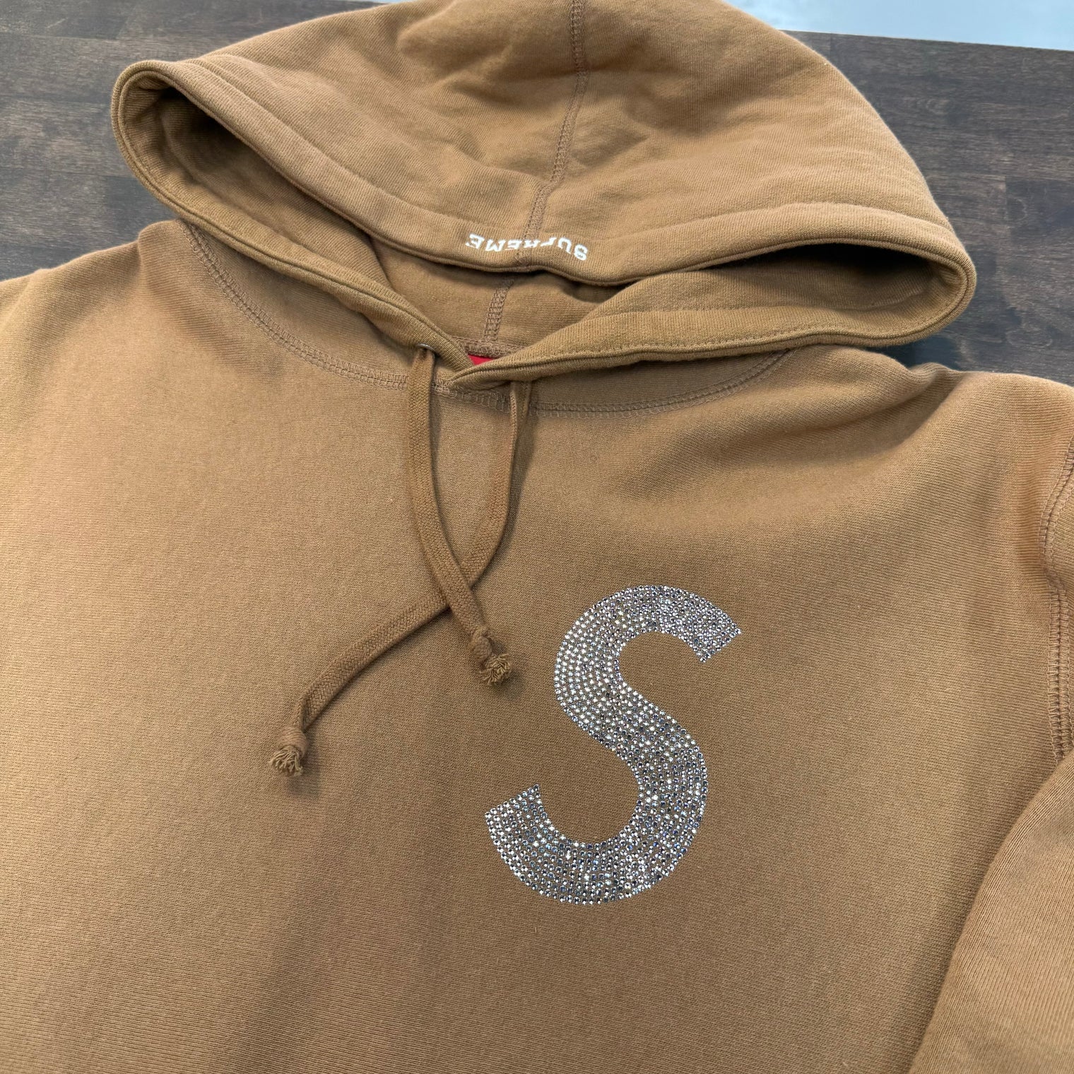 Supreme Swarovski Hoodie Brown (USED)