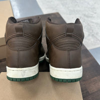 Brown Vegan Leather SB Dunk High (USED,No Box)