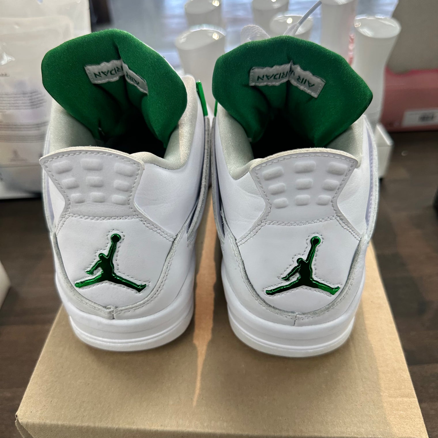 Metallic Green Jordan 4 (USED, No Box)