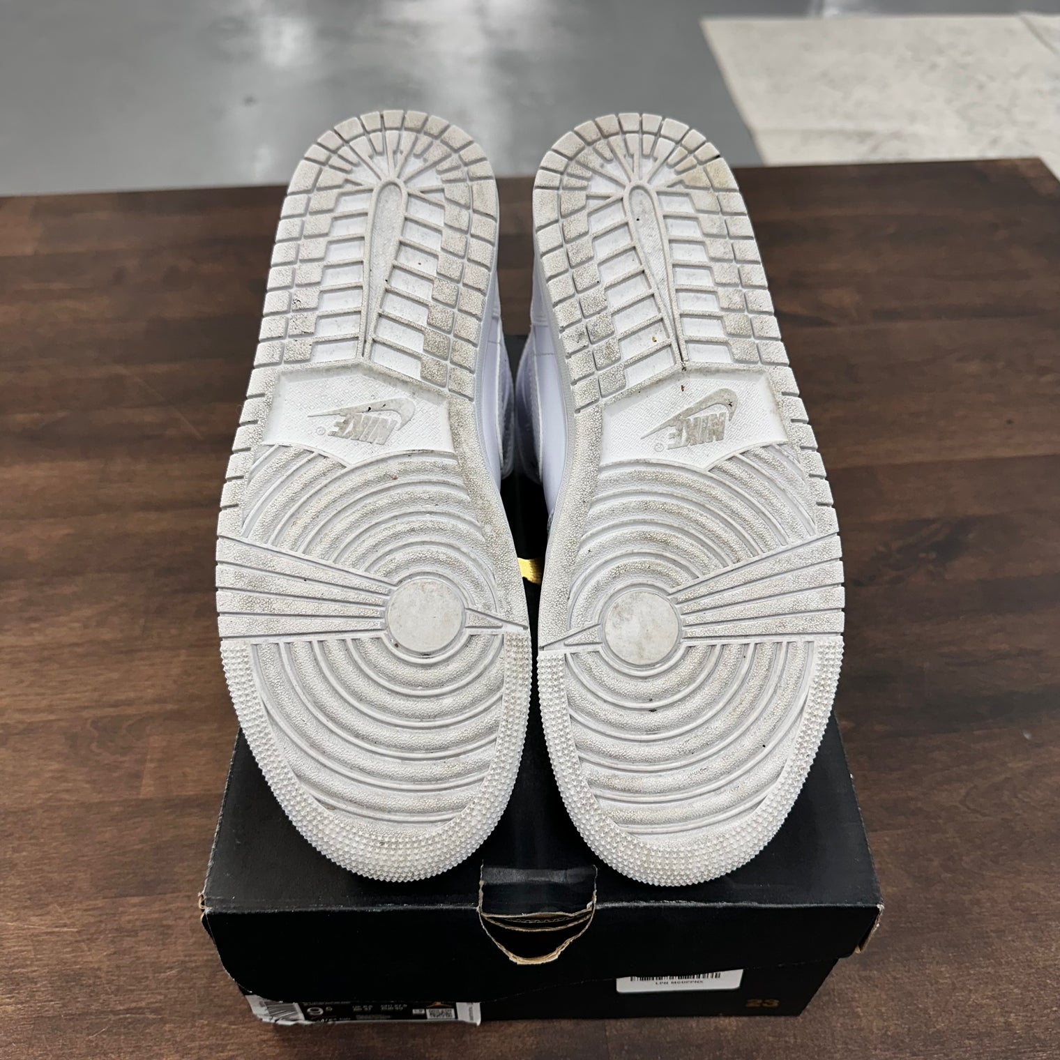 Triple White Jordan 1 Mid (USED)