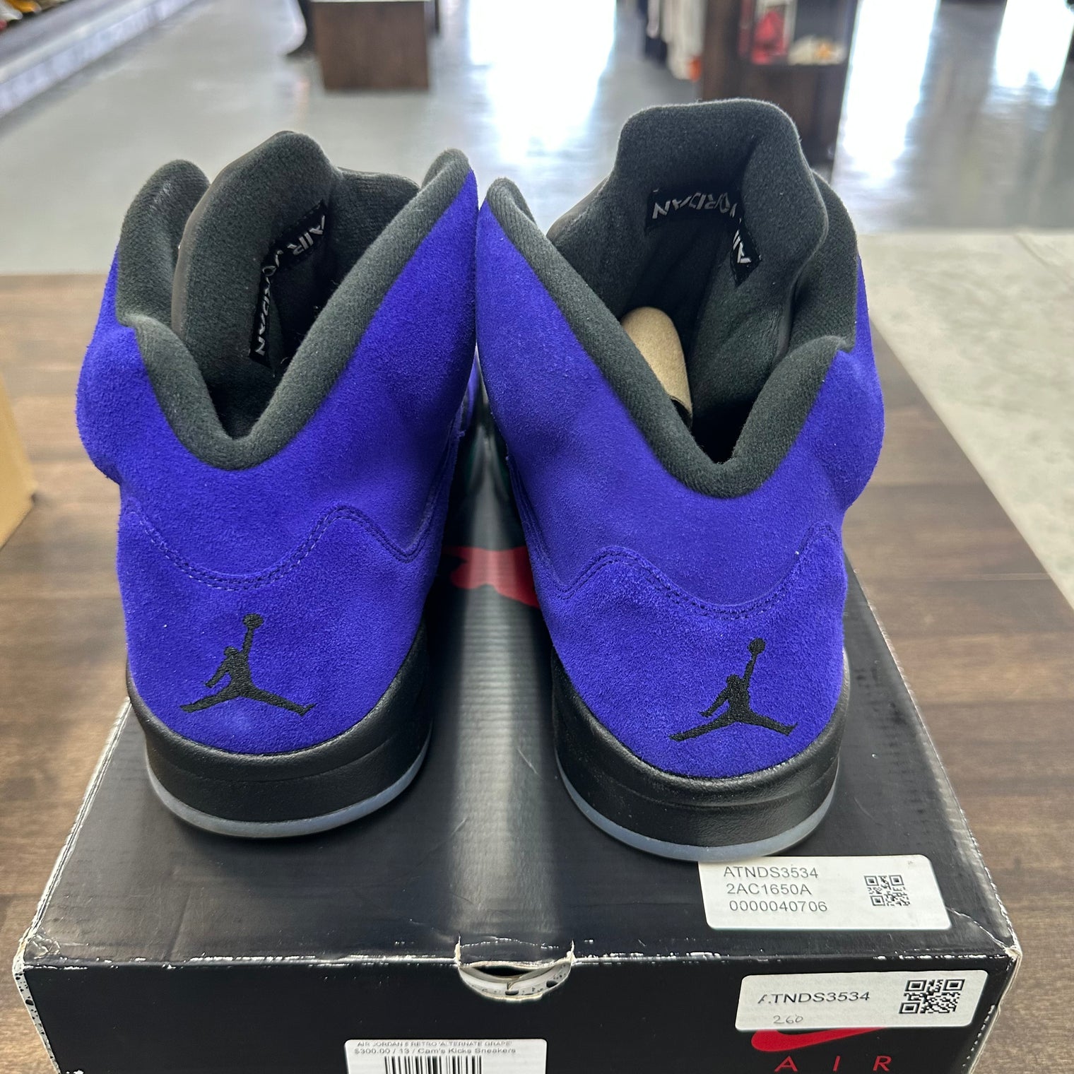 Grape Jordan 5 (USED, No Box)