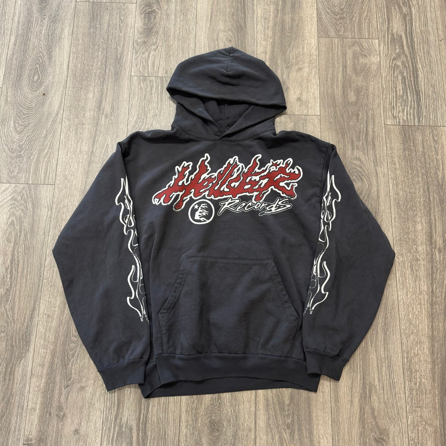 Hellstar Records Hoodie Vintage Grey