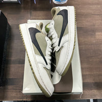 Neutral Olive Travis Scott Jordan 1 Low Golf (USED)